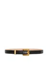 Balmain Anthem Leather Belt In Black