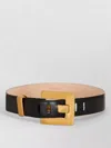Balmain Anthem Calfskin Belt 45 Cm Adjustable In Black