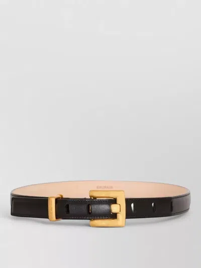 BALMAIN ANTHEM CALFSKIN BELT ADJUSTABLE LENGTH