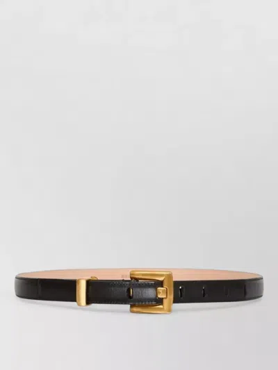 Balmain Anthem Calfskin Belt Adjustable Length In Black