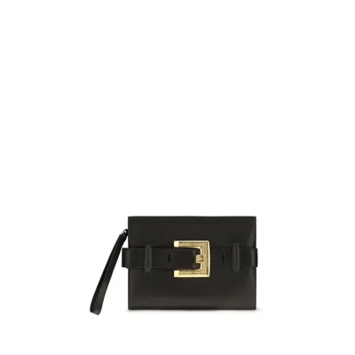 Balmain Anthem Clutch In Black