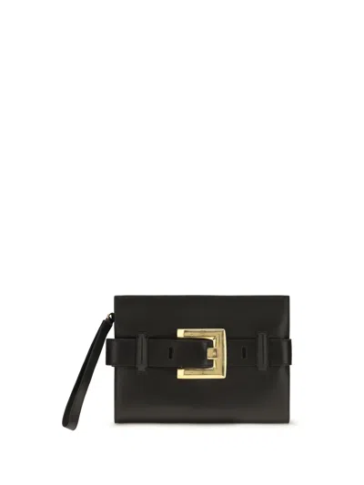 Balmain Anthem Clutch In Black