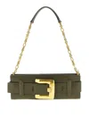 Balmain Khaki Anthem Clutch In Green