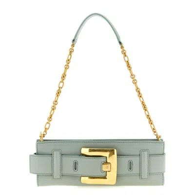 Balmain Anthem Clutch In Green