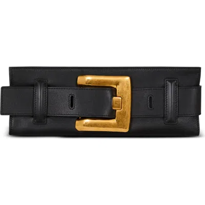 BALMAIN BALMAIN ANTHEM CLUTCH IN CALFSKIN