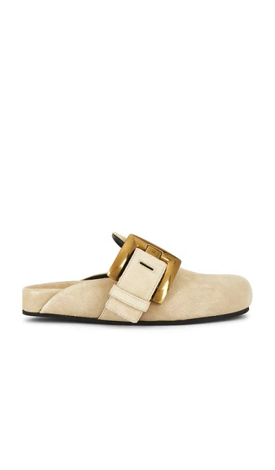 Balmain Anthem Flat Mule In Sand