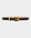 Balmain Anthem Leather Belt In Black