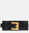 Balmain Anthem Leather Clutch In Black