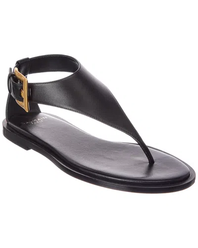 Balmain Anthem Leather Sandal In Black