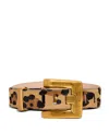 Balmain Anthem Leopard Print Leather Belt In Multi