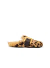 Balmain Anthem Leopard Print Ponyskin Leather And Faux Fur Mules In Animal Print