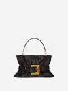Balmain Anthem Medium Buckle Shoulder Bag In Calfskin In Black