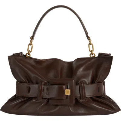 Balmain Anthem Medium Bag In Dark Brown
