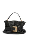 Balmain Anthem Medium Leather Tote In Black