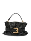 Balmain Anthem Medium Leather Tote In Black