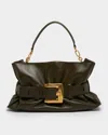 Balmain Anthem Medium Shoulder Bag In Leather