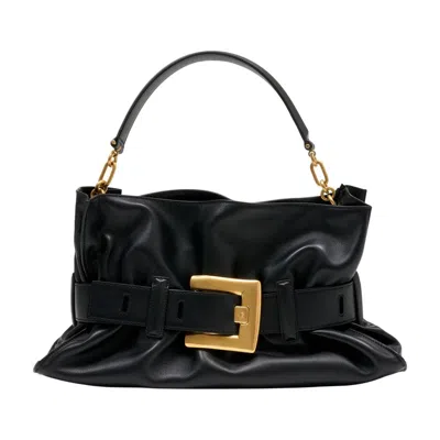 Balmain Anthem Medium Shoulder Bag -  - Leather - Black