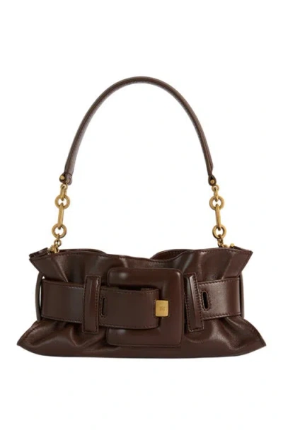 Balmain Anthem Mini Bag In Dark Brown