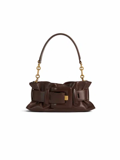 Balmain Anthem Mini Bag In Smooth Leather In Pattern