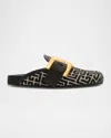 Balmain Anthem Monogram Jacquard Mules