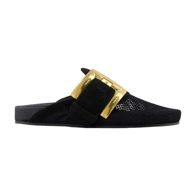 Balmain Anthem Mules In Black