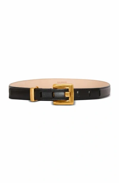 BALMAIN BALMAIN ANTHEM NARROW LEATHER BELT