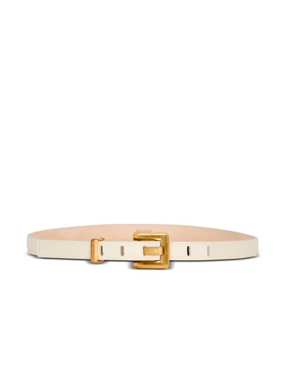 BALMAIN ANTHEM NARROW LEATHER BELT