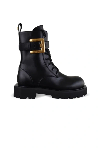 Balmain Anthem Ranger Boots In Black