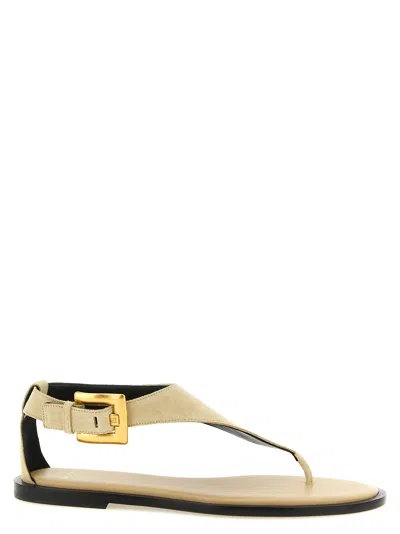 Balmain 'anthem' Sandals In Brown