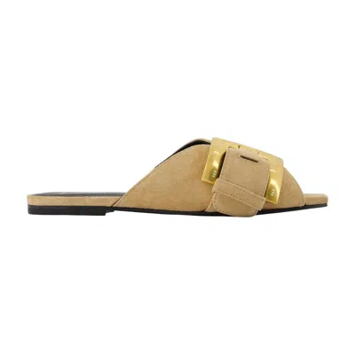 Balmain Anthem Sandals In Nude