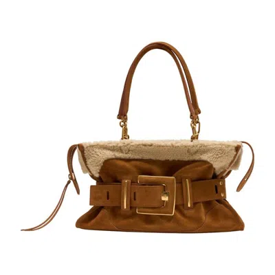 Balmain Anthem Shoulder Bag  Brown