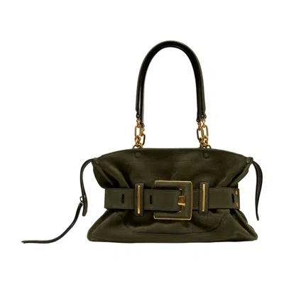 Balmain Anthem Shoulder Bag In Green
