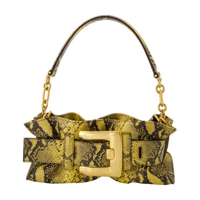 Balmain Anthem Shoulder Bag In Yellow