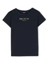 Balmain Appliqué-logo T-shirt In Blue