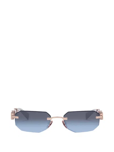 Balmain Arcade Geometric-frame Sunglasses In Blue