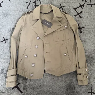 Pre-owned Balmain Archive  Decarnin Spring 2010 Military Jacket In Sand