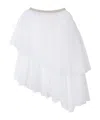 Balmain Asymmetric Midi Skirt In White