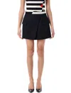 Balmain Asymmetric Mini Skirt In Black