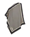 Balmain Multicolor Asymmetric Scarf Top With All-over Monogram Print In Silk Woman In Black