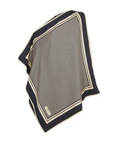 BALMAIN BALMAIN ASYMMETRIC MONOGRAMMED SCARF TOP