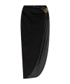 Balmain Draped Style Beach Cover-up In Black