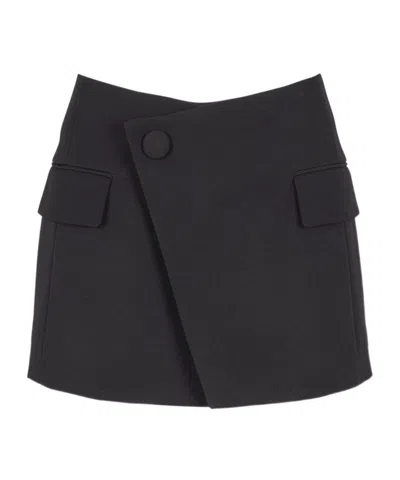 Balmain Asymmetrical Skirt In Black