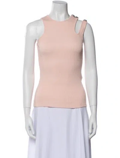 Pre-owned Balmain Asymmetrical Sleeveless Top In Pink