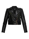Balmain Long-sleeved Leather Jacket