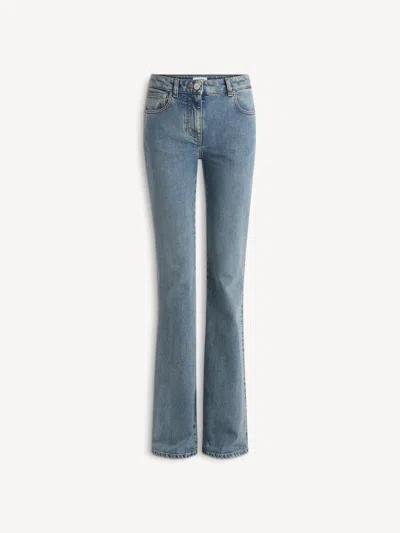 Balmain Ausgestellte Jeans Aus Verwaschenem Denim In Blue