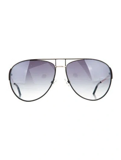 Pre-owned Balmain Aviator Gradient Sunglasses In Black