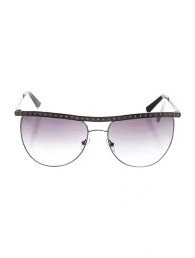 Pre-owned Balmain Aviator Gradient Sunglasses In Black
