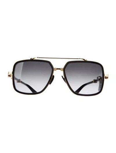 Pre-owned Balmain Aviator Gradient Sunglasses In Black