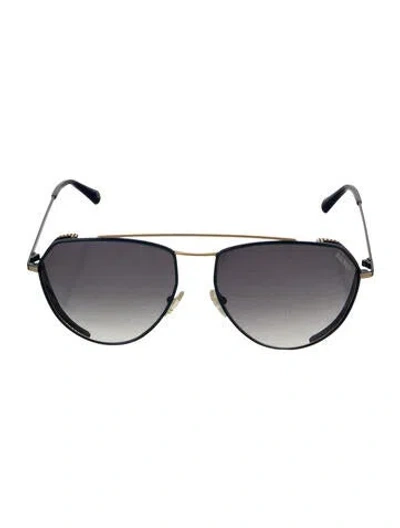 Pre-owned Balmain Aviator Gradient Sunglasses In Blue