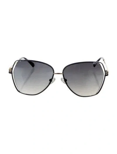 Pre-owned Balmain Aviator Gradient Sunglasses In Blue